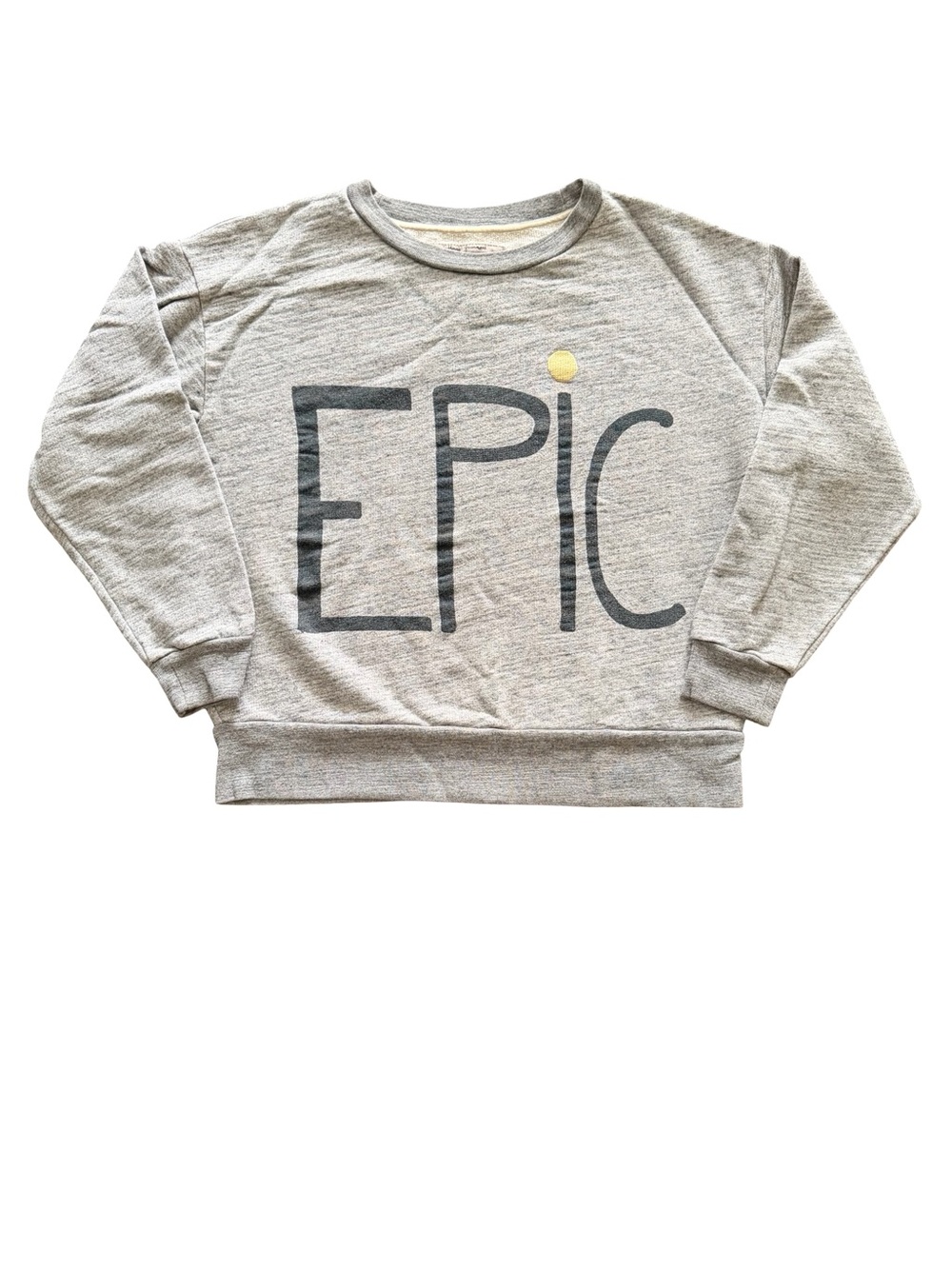 J.Crew Women’s Light Grey Pullover with EPIC graphic print Size Small